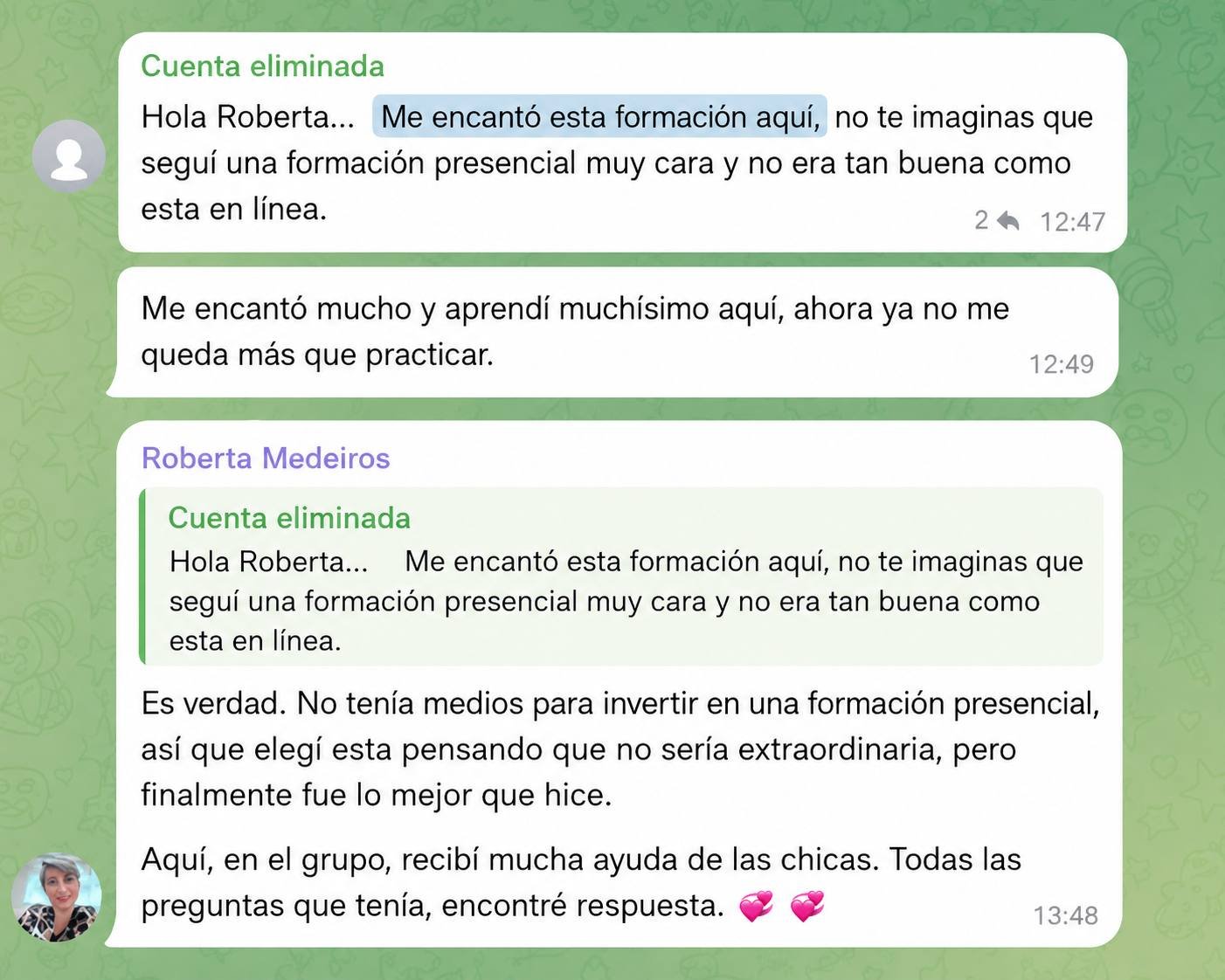 Testimonio de alumna