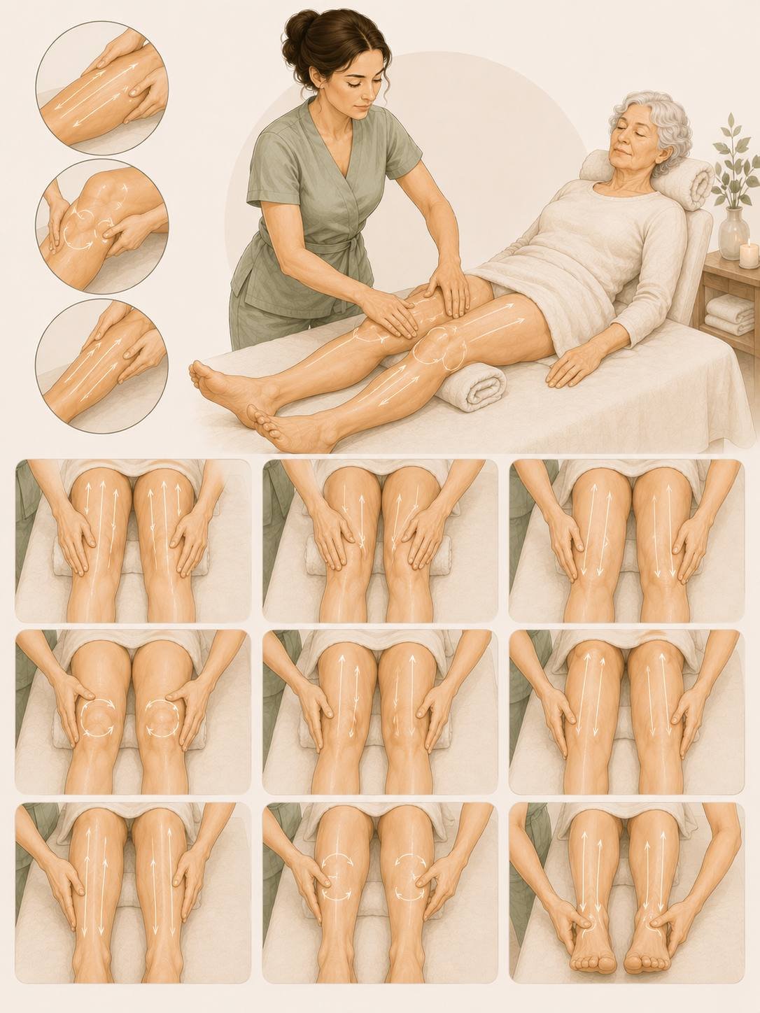 Massage des jambes et des genoux