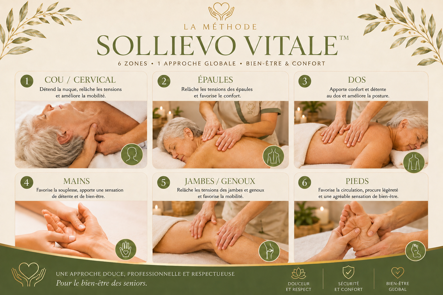La Méthode Sollievo Vitale - 6 zones